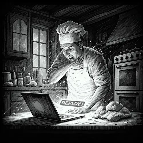 Professional baker building a website