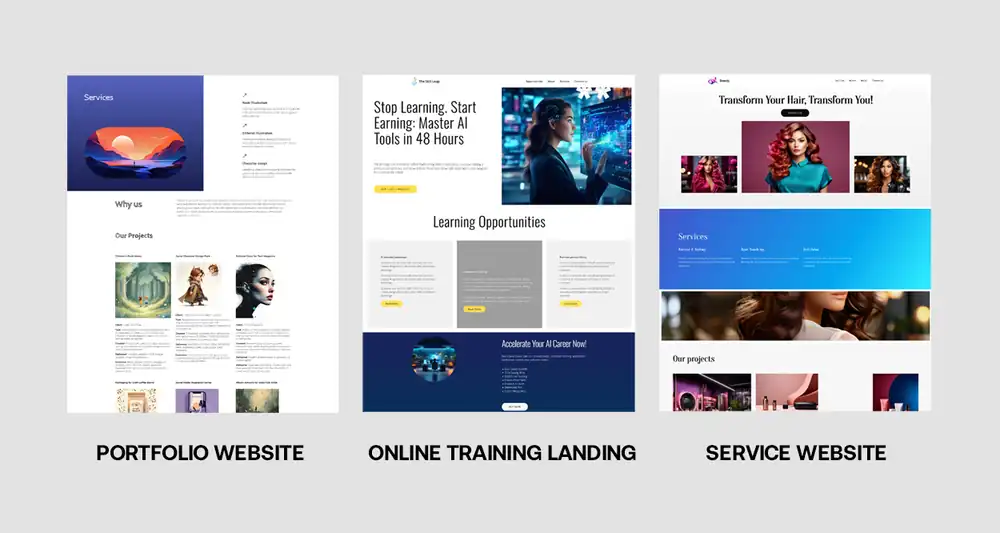 create a website without code